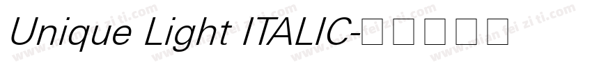 Unique Light ITALIC字体转换